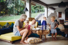 gatherign together for lunch and snacks at living heritage koslanda