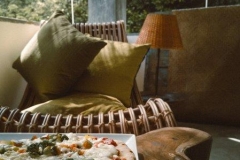 pizza and other snacks available in the pool lounge