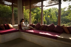 Guest relaxing at the hotel ambalama